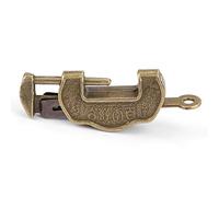 TOPINCN Candado de Estilo Retro Chino Vintage, Llave de Latón Antiguo para Cajón de Joyero, Fuerte y Encantador para Manualidades, Hecho de Aleación de Zinc, Adecuado para Mini Gabinetes y Cajas de