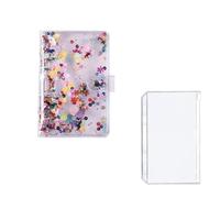TOPINCN Carpeta de Presupuesto A6 con 8 Bolsillos con Cremallera y Estuche para Tarjetas Herramienta de Presupuesto Versátil para Uso en el Hogar y la Oficina PVC 19,3x13 Cm 1 Unidad (BLACK #66)