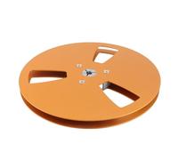 TOPINCN Carrete de Cinta Vacío de 7 Pulgadas, Aleación de Aluminio, Abridor de Piezas de Máquina con Apertura de 3 Orificios, Calidad de Sonido Mejorada para Grabación, Diseño Universal (Gold)