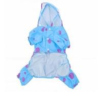 TOPINCN Chubasquero para Perros, Chaqueta Impermeable para Cachorros, Poncho de Lluvia para Perros, Resistente Al Viento, Ligero, Diseño de Dibujos Animados en 3D con Orificio para (Blue 2XL)