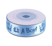TOPINCN Cinta para bebé de 10 Yardas, Cinta para Manualidades de Baby Shower, Cinta con Estampado de Pies para Niño o Niña, para Envolver Regalos, Baby Shower, Revelación de Género, (Blue)