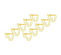 TOPINCN Clips de Papel con Forma de Pie de Metal, 100 Clips Lindos y Confiables para Proyectos de Oficina en el Hogar y Manualidades (YELLOW)