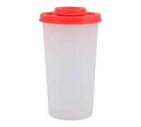 TOPINCN Coctelera de Condimentos de Plástico Tarro de Condimentos de Plástico Dispensador de de Tapa Roja Hermética a Prueba de Fugas con Orificios Distribuidos