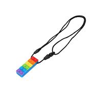 TOPINCN Collar Mordedor de Silicona Resistente a Altas Temperaturas para Las Necesidades de Búsqueda Sensorial en Niños para Autismo, TDAH, Reparación Bucal, Azul (Mordedor de bloques de