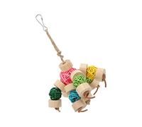 TOPINCN Colorido Juego de Reproducción de Loros Seguros para Pájaros Que Cuelgan Sepak Takraw Toy (S (283 x 180 mm / 11.14 x 7.09in))