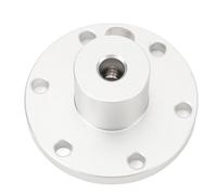 TOPINCN Conector de Acoplamiento de Eje de Brida de 8 Mm de Alta Precisión para Guía de Motor, Acoplador de Aluminio Plateado para una Transmisión de Potencia Precisa