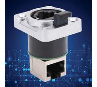TOPINCN Conector en ángulo RJ45 Resistente Al Agua, Aislante Duradero para Aplicaciones de Aviación, Material PA, 1 Pieza