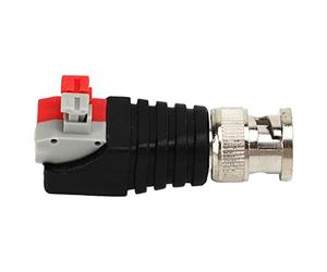 TOPINCN Conector Macho BNC Adaptador de Transmisión de Video con Botón en Espiral de Alta Resistencia para Cámara CCTV Cat5 10 Piezas para Cámaras de Vigilancia de Sonido, Video e Iluminación ABS