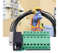 TOPINCN Conector Macho de Placa de Terminales DB15 de Alta Confiabilidad, 2 Piezas DB15 a Bloque de Terminales con Zócalo de Cobre Completo, Ideal para Aplicaciones de Cableado de 12-22 AWG