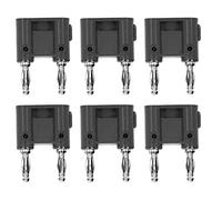TOPINCN Conectores de Cable con Conector Banana de 2 Vías de Alta Precisión para una Transmisión de Señal Estable, 10 Piezas para Equipos Industriales (BLACK)