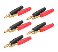 TOPINCN Conectores Tipo Banana PVC Retardante de Llama para Pruebas Eléctricas Rojo Negro 5 Juegos 4 Mm