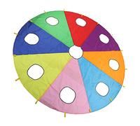 TOPINCN Conjunto de Juegos de Paracaídas de Paracaídas Interactivos, Reforzados con Costuras Dobles para Grupos Cooperativos y, Actividades para Niños Hechas de Sustancias de Poliéster para una