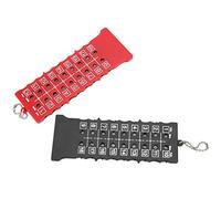 TOPINCN Contador de Puntuación de Marcador Portátil de 18 Hoyos Accesorio de Entrenamiento Negro + Rojo para Entusiastas del ABS 2 Piezas