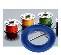 TOPINCN Contenedor de Almacenamiento Organizador de Bobinas de Goma Flexible, Fácil Extracción de Hilo, para Propietarios de Máquinas de Coser, Plástico Gomoso, Morado (BLUE)