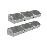 TOPINCN Contenedores de Almacenamiento Trapezoidales de Tela Contenedores Organizadores de Cubos No Tejidos con Cartón Reforzado y Asas para Ropa Toallas Libros Armario Dormitorio Oficina