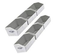 TOPINCN Contenedores de Almacenamiento Trapezoidales de Tela Contenedores Organizadores de Cubos No Tejidos con Cartón Reforzado y Asas para Ropa Toallas Libros Armario Dormitorio Oficina (GRAY)