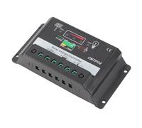 TOPINCN Controlador de Carga Solar de 12/24V con Capacidad de 30A | Fabricado con materiales de alta calidad, Protección contra rayos, Compensación automática de temperatura, Diseño compacto