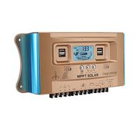 TOPINCN Controlador de Carga Solar Eólico MPPT 12V 24V 36V 48V 60V, con Pantalla LCD Parámetros Ajustables Carga de 3 Etapas para Aislado (60A)