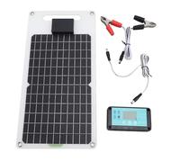 TOPINCN Controlador de Carga Solar, Panel Solar Monocristalino de 50 W, 100 A, 12 V, 24 V, Doble Puerto de Salida USB Tipo C CC para Teléfono, RV, Cámara de Seguridad,