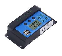 TOPINCN Controlador de Energía Solar con Pantalla LCD Regulador de Carga de Alta Eficiencia para Sistemas de 12 V 24 V en Varias Configuraciones (60A)
