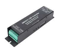 TOPINCN Controlador LED Decodificador DMX512 de 4 Canales, DC12V 24V PWM Decodificador de Pantalla Digital Controlador de Atenuación de Voltaje Constante para Iluminación de Escenario
