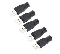TOPINCN Convertidor de Adaptador de Ratón para Teclado, Fácil de Instalar, Pequeño y Portátil, Adaptador USB Macho a PS/2 Hembra de 5 uds.