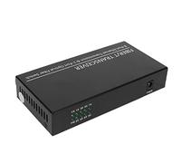 TOPINCN Convertidor de Medios de Fibra Ethernet, hasta 25 Km 1 Puerto óptico Transceptor de Fibra Tx1310nm RX1550nm 8 Puerto Eléctrico para Red (Enchufe de la UE)