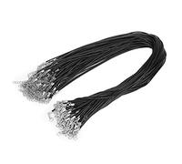 TOPINCN Cordón de Cuero de Hilo Encerado de Estilo Clásico, Accesorio de Joyería para Collares DIY, 100 Piezas, Cierre de Langosta, Cuerda de Cera para Mentes Creativas