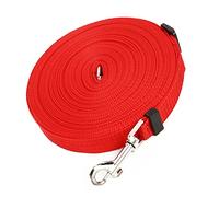 TOPINCN Correa Larga Portátil Ajustable para Perros Grandes, Senderismo, Acampada, Entrenamiento, Natación con PP de Calidad y Material de Aleación, 32,8 Pies (Rojo)