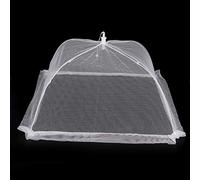 TOPINCN Cubierta para Alimentos Paraguas Antimoscas Mosquitos 2 Uds Mesa Plegable para Picnics Parrilla Fiesta Hogar Camping, 16,9x16,9 Pulgadas Malla Blanca Reutilizable