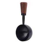 TOPINCN Cuchara de café, Cuchara Medidora de Acero Inoxidable 304 con de Nogal para Hornear té y café, Capacidad de 10g (L 30ML Negro)