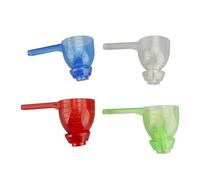 TOPINCN Cuchara Medidora con Fugas de Embudo de 4 Piezas, Multiusos a Prueba de Derrames, Apta para Lavavajillas con Embudo y Marcadores Niveladores para Suplementos para Hornear en la