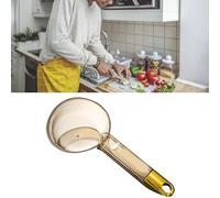 TOPINCN Cuchara Medidora de Arroz con Largo, Diseño de Clamp/Holder, Cuchara Transparente para Taza de Arroz, Productos para Hornear, Comida para Mascotas (Naranja translúcido)
