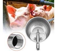 TOPINCN Cuenco Alimentador de Superficie Lisa con Diseño de Varilla Interna para Agua Potable de Lechones