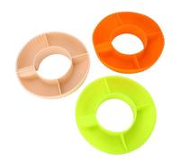 TOPINCN Cuenco de Silicona para Aperitivos, 3 uds., 4 Compartimentos, Bandeja Portátil Reutilizable para Vasos de Aperitivos, Portavasos de 40oz para Niños y Adultos, Viajes Al Ai
