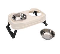 TOPINCN Cuencos Elevados para Perros, 3 Soportes Elevados de Ajustable para Cuencos para Perros, Resistente Alimentador de Alimentos para Mascotas con 2 Platos de Acero Inoxidable para