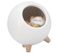 TOPINCN Cute Cat Night Light Little Pet House Lámpara De Noche Led Iluminación Dormitorio Lámpara Ambiente Oficina En El Hogar Dormitorio Habitación(Blanco)