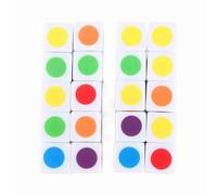 TOPINCN Dados de Enseñanza de Puntos de Color para Juegos de Mesa, Dados de ángulo Recto de 6 Colores, Herramientas de Enseñanza Digitales de Plástico Resistente para el Aula, 20 Piezas