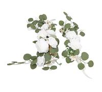 TOPINCN de Boda Flores Swag Arreglo Floral de Boda Artificial 60x30 Cm 45x26 Cm Decoración de Fondo de Espuma de Tela de Seda con Lazos Fáciles de Colocar para Centros de Mesa de (18255)