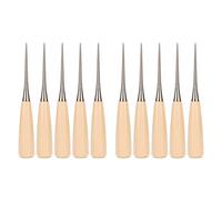 TOPINCN de Madera Awl Punch Awl de Acero Inoxidable con de Madera, 10 Piezas de Acero Inoxidable de Acero Inoxidable para Enlace de Libros, con Estuche de Almacenamiento
