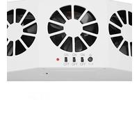TOPINCN de Refrigeración con Ventilador de Coche con Energía Solar, Tecnología Desodorante de Ahorro de Energía para Coches con 3 Ventiladores en Color Blanco