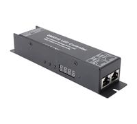 TOPINCN Decodificador DMX512 Controlador LED Decodificador DMX de Voltaje Constante 4 Canales DC 12V-24V con Memoria de Pérdida de Energía para Iluminación de Escenario de Luz de Tira