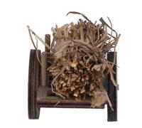 TOPINCN Decoración de Carro en Miniatura, Carro de Leña de Madera, Adorno de Casa de Muñecas con Mano de Obra Exquisita, para Jardín Al Aire Libre, Kit de Bricolaje de Escena Campestre