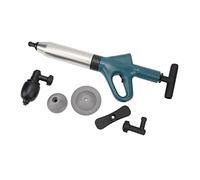 TOPINCN Desatascador de Desagüe de Aire de Alta Presión para Inodoro y Cocina, Herramienta para Quitar Obstrucciones para Desatascar Fácilmente Desagües y Fregaderos, Verde Plateado, 1 Juego, Apto