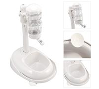 TOPINCN Dispensador de Agua Ajustable 2 en 1 para Mascotas, Higiénico y Desmontable para Cachorros y Gatitos, Material ABS para Interiores Exteriores