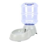 TOPINCN Dispensador de Agua para Perros, Bebedero Automático para Mascotas por Gravedad de 3,8 L (Comedero de Agua Gris)