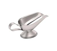 TOPINCN Dispensador de Salsa de Acero Inoxidable, Salsera con Boquilla a Prueba de Goteo y Fondo Engrosado, Recipiente para Condimentos de Jugo para Servir Salsa de Carne en el Hogar, (5 onzas)