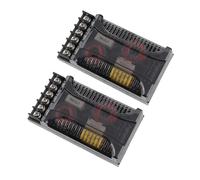 TOPINCN Divisor de Frecuencia de Altavoz Bidireccional de Alto Brillo para Protección contra Sobrecorriente Cruzada de Audio para Coche para Uso General ABS Negro 2 Uds