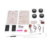TOPINCN DIY Motor Eléctrico Control Remoto Coche Stem Kits de Construcción Juguetes Científicos de Madera DIY Vehículo de Aleación de Zinc Kit de Juguete Juguetes Educativos de