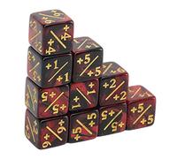 TOPINCN Dual Color 6 Páginas de Cubos de Matemáticas Acrílicas, 10pcs Educational Company Cubes for Mathematical Learning, Portátiles para Niños (Negro Rojo)